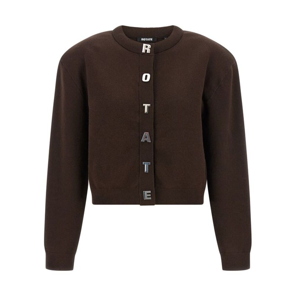 ROTATE BIRGER CHRISTENSEN Brown Organic Cotton Women's Cardigan